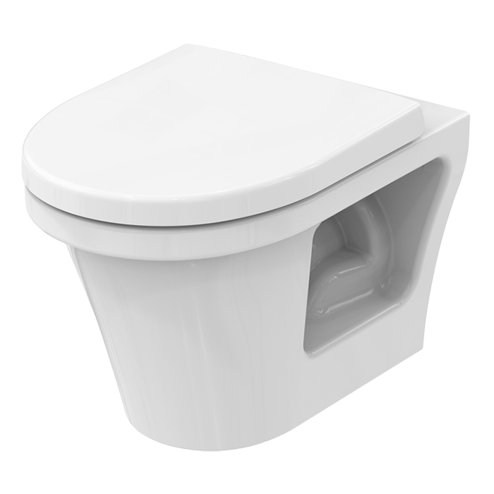 TOTO CF Унитаз 355x540x345мм с сиденьем без микролифта, подвесной, безободковый, Tornado Flush, CeFiONtect, цвет: белый