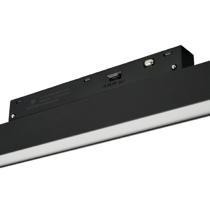 Трековый магнитный светильник MyFar Флоу MT0230-24W3CCT-CSM-B