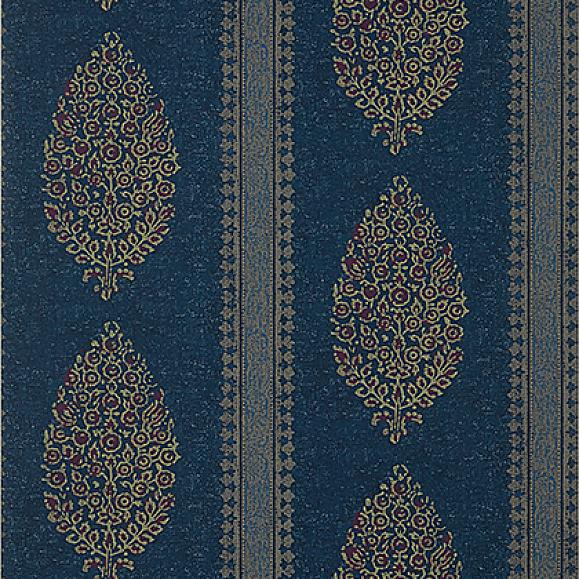 Обои Thibaut T10238 Chappana Navy and Red