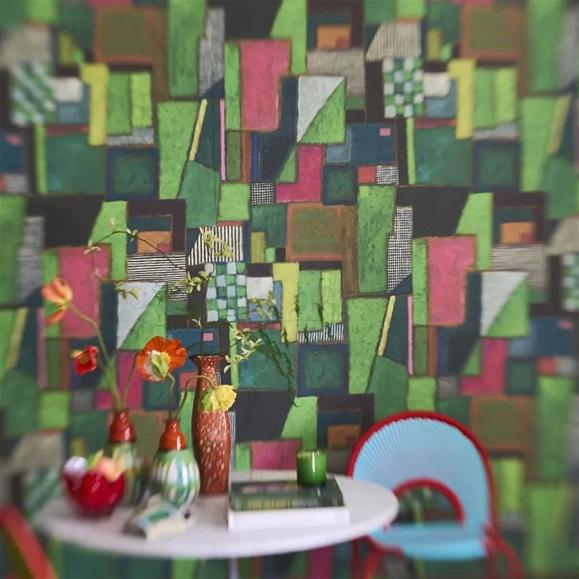 Панно Designers Guild PDG1203/01 Raku Patchwork Emerald
