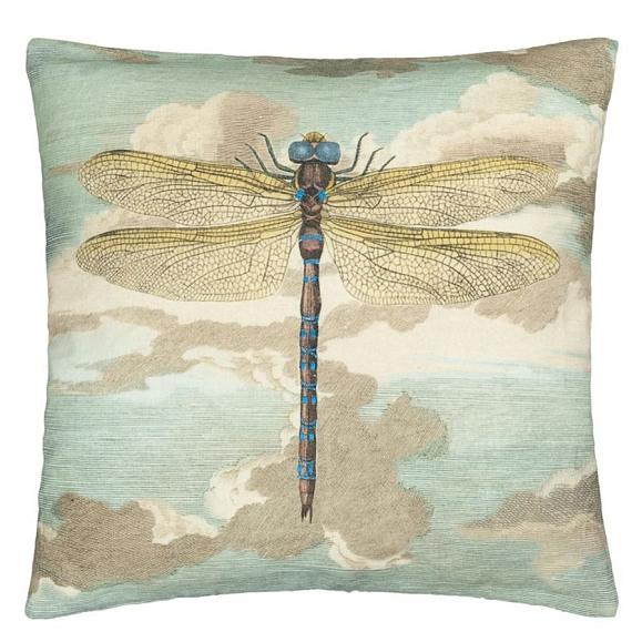 Подушка CCJD5008, Dragonfly over Clouds, Sky Blue, John Derian 50 x 50см