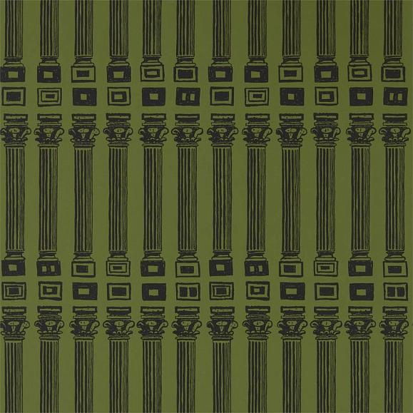 Обои Zoffany 312970 Column Olive/Bone Black