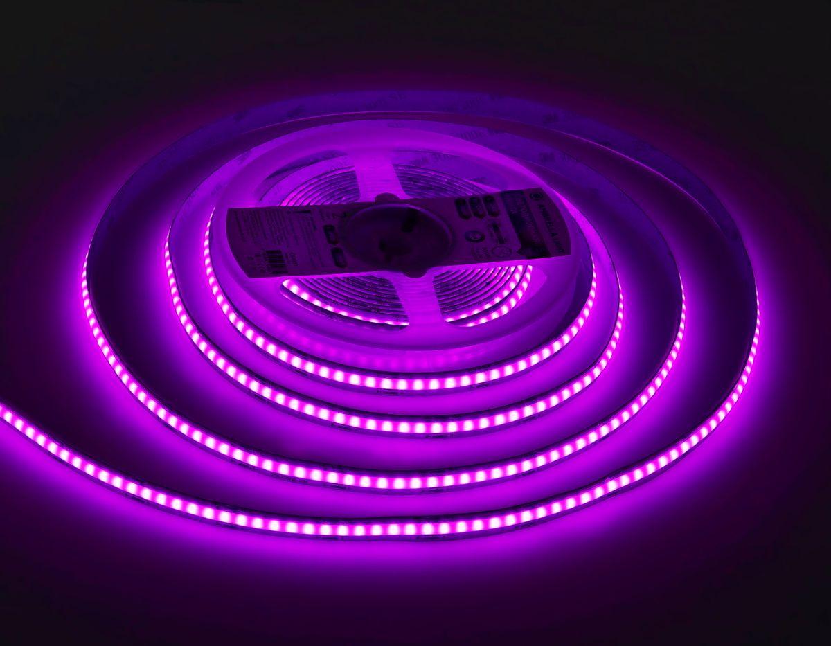 Светодиодная лента Ambrella Light Illumination COB 576Led/ 14W m/ 24V IP20 RGB/ 5m*10mm*3mm (4 конт.) GS4951