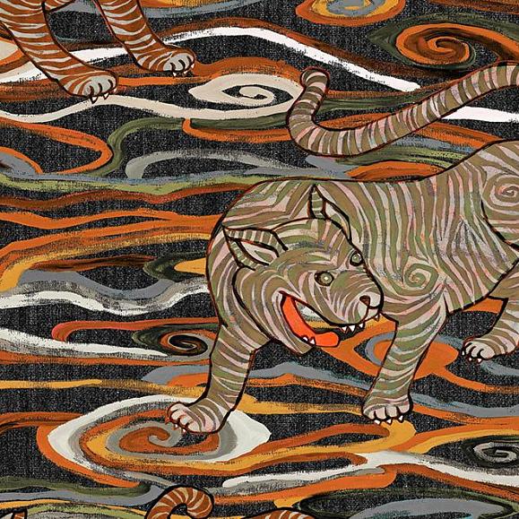 Обои Arte 49570 Tigris Burnt Sienna