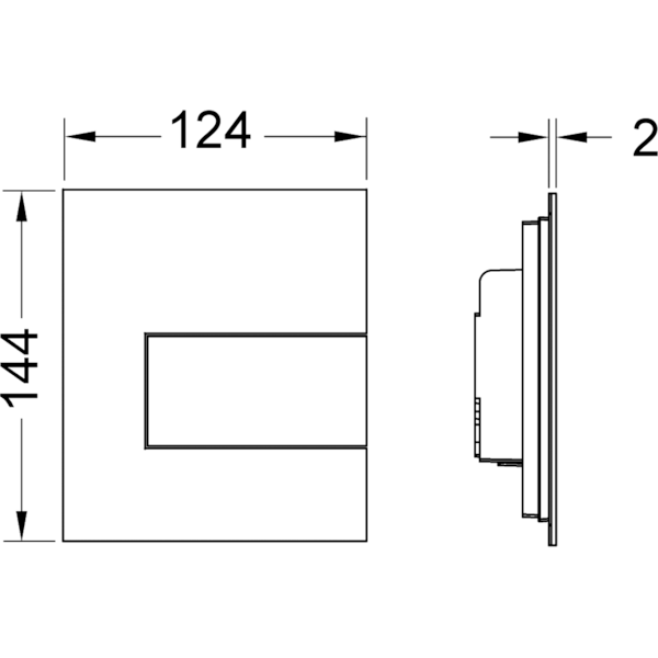 TECEsquare Urinal Панель смыва, белый глянцевый