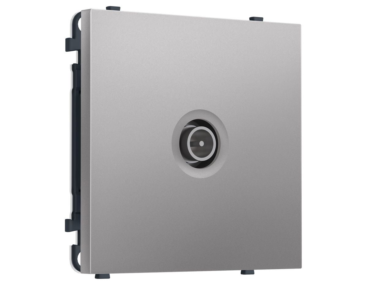 Комплект механизма TV розетки проходной SIGMA Сталь матовый 5-1000 MHz 4dB QUANT PRO Ambrella Volt MS513030 (SP5130, PR211)
