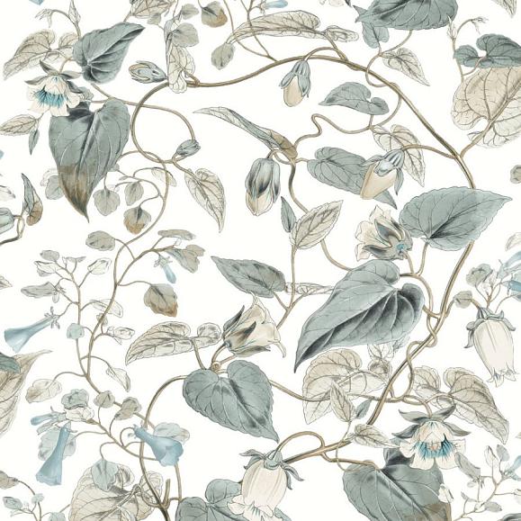 Обои York BL1715 Moon Flower White/Neutral/Blue