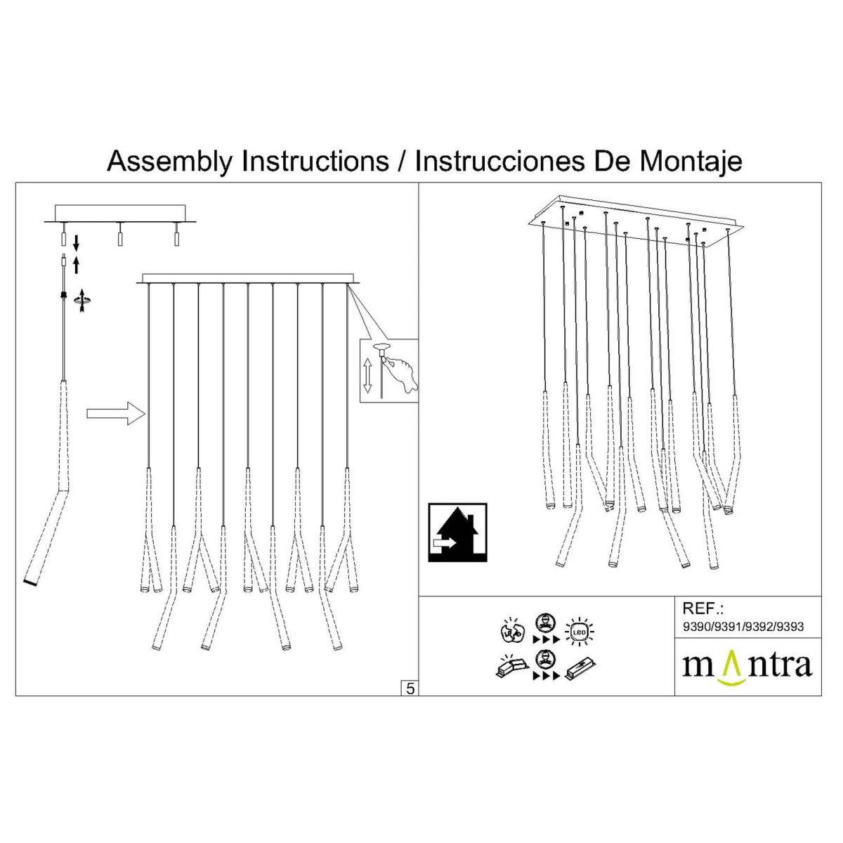 Основание потолочное 14L Mantra Modular Light Florones 9390