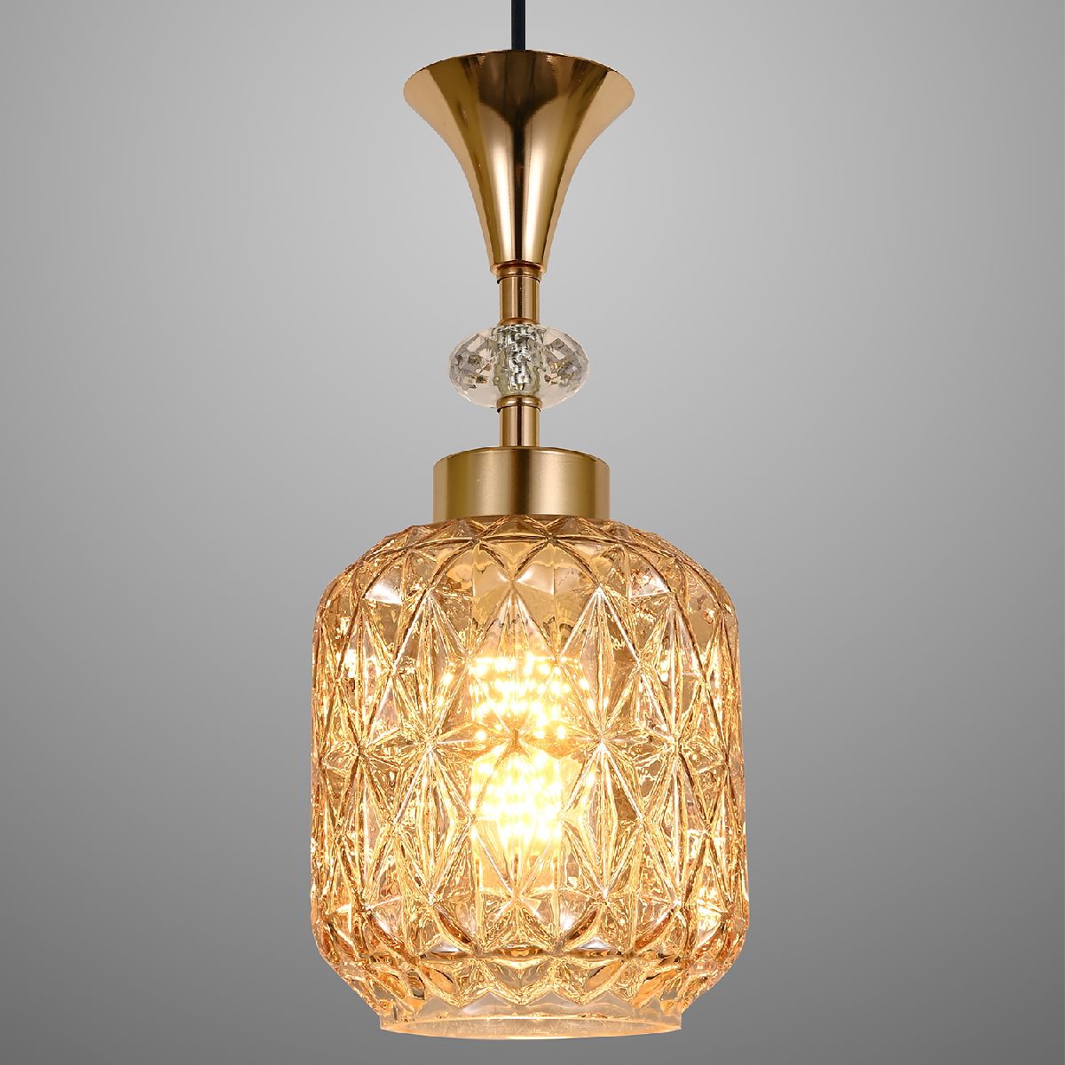 Подвесная люстра Reluce 02003-0.9-05L AMBER