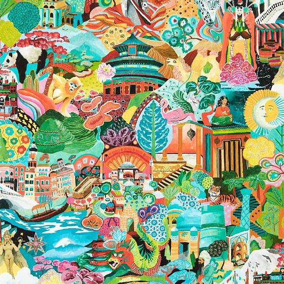 Обои Harlequin 112919 Journey of Discovery Ionian/Harissa/Emerald