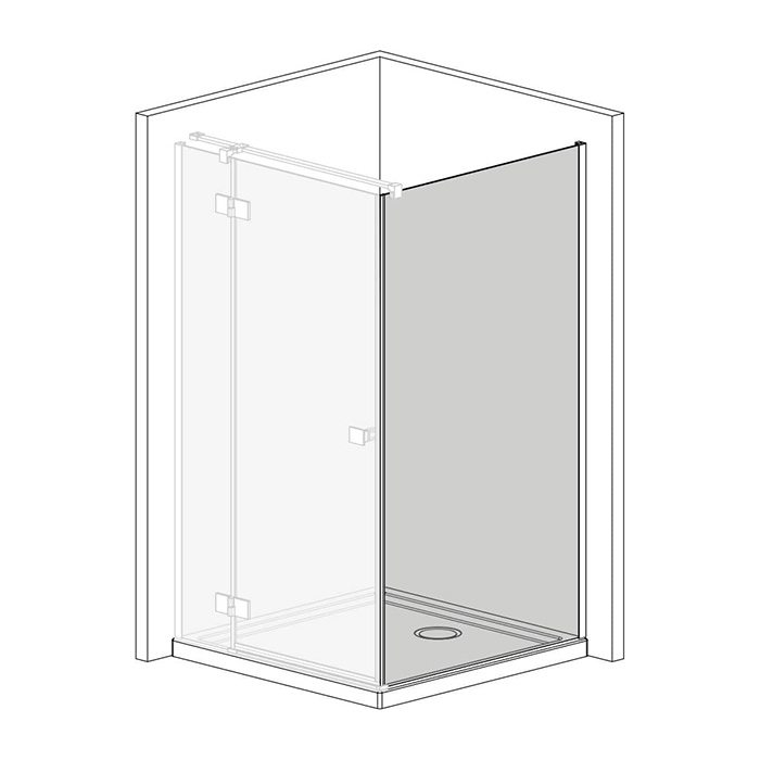 Radaway Furo / Essenza Боковая стенка 100см, стекло прозрачное, покрытие Easy Clean, профиль: хром