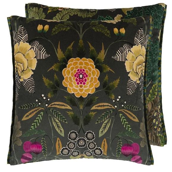 Подушка CCDG1452, Brocart Decoratif Velours, Olive, Designers Guild 55 x 55см