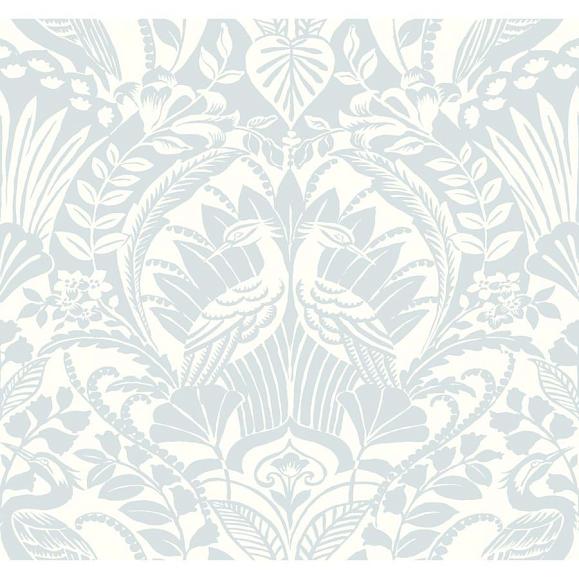 Обои York DM4999 Egret Damask Sky Blue