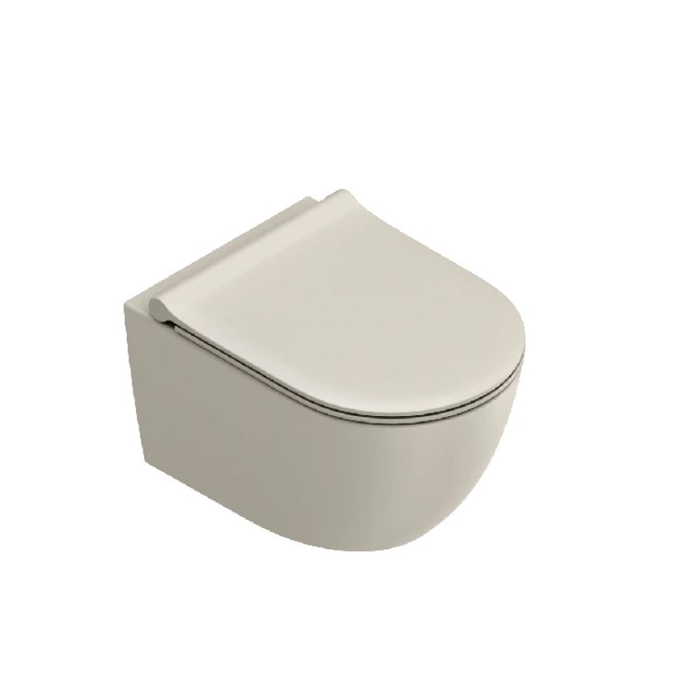 Catalano Sfera Унитаз подвесной 50x35см., безободковый, смыв Tornado, покрытие Cataglaze+, цвет: Sabbia Satinato