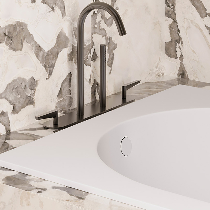 LOFO by Salini Ванна встраиваемая 180х80см, овальная чаша, материал: Solid Surface, цвет: белый матовый