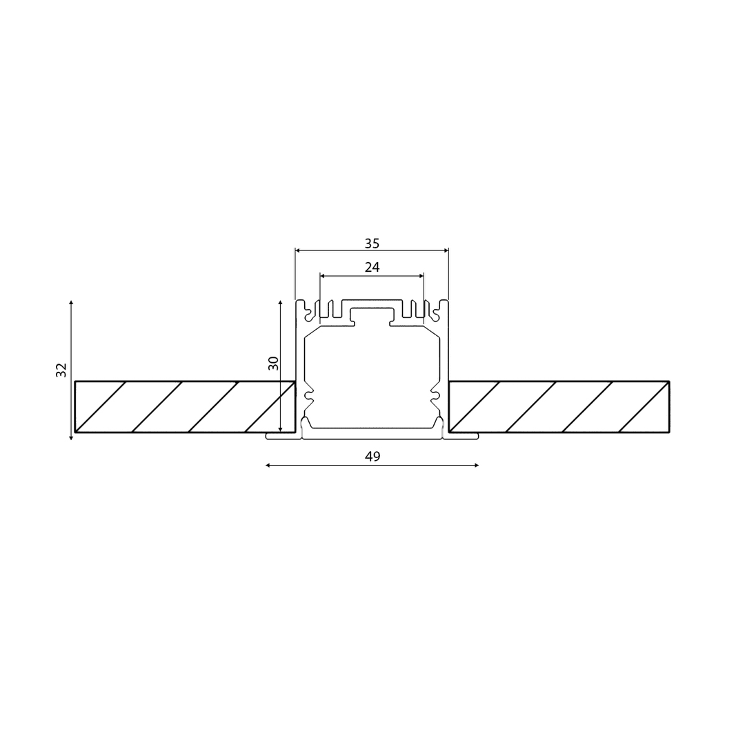 Профиль алюминиевый DesignLed LE.4932 001082