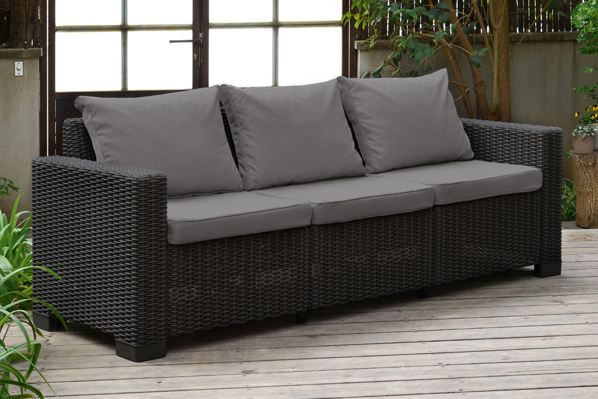 Комплект мебели California 3 Seater Set, серый