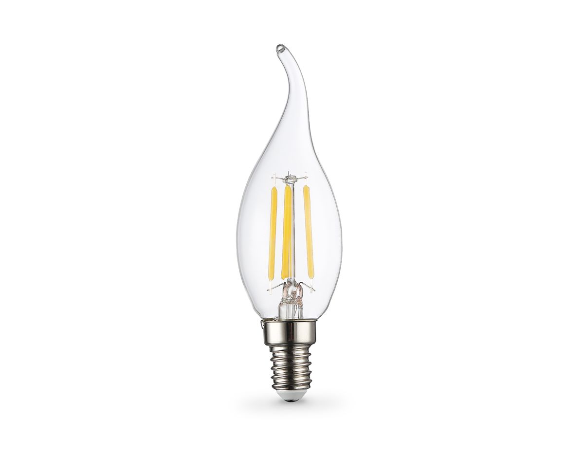 Филаментная светодиодная лампа Ambrella Light Bulbing E14 11W 4000K свеча на ветру 351124