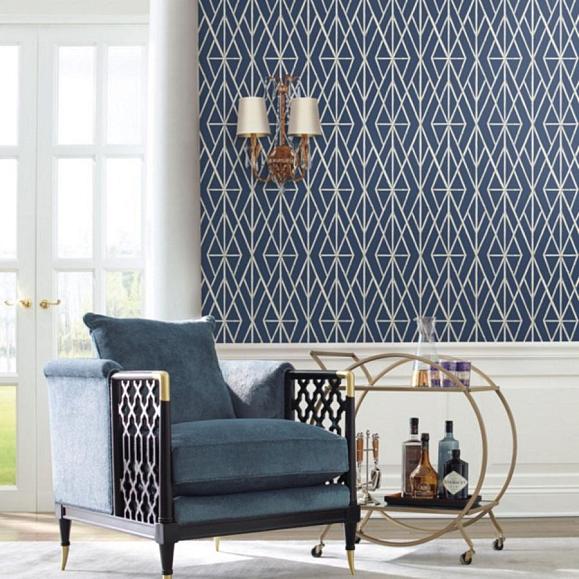 Обои York CV4449 Riviera Bamboo Trellis Navy