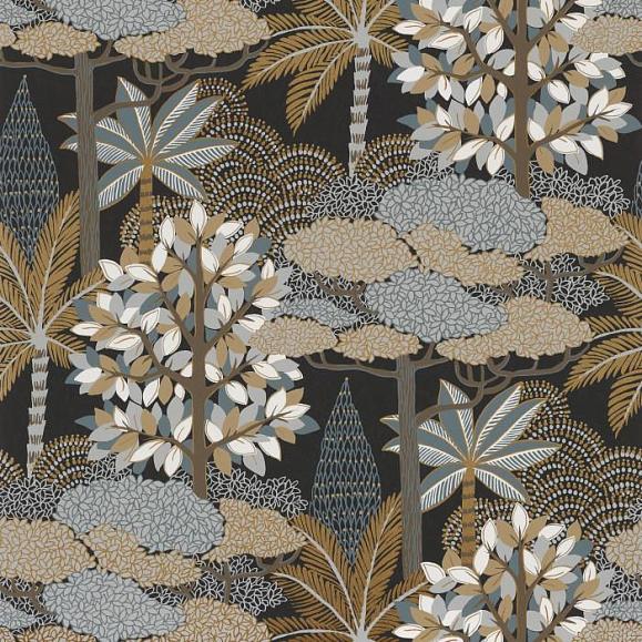Обои Casamance 75380508 Marakanda Noir/cuivre