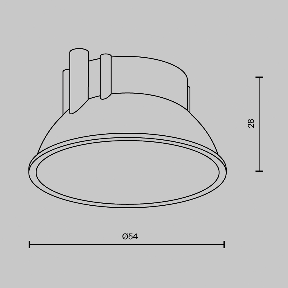Рамка-отражатель для светильников серии Alfa LED Maytoni Ring8-10W-RD-B
