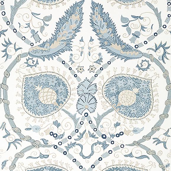 Обои Thibaut T13215 Lewis Spa Blue