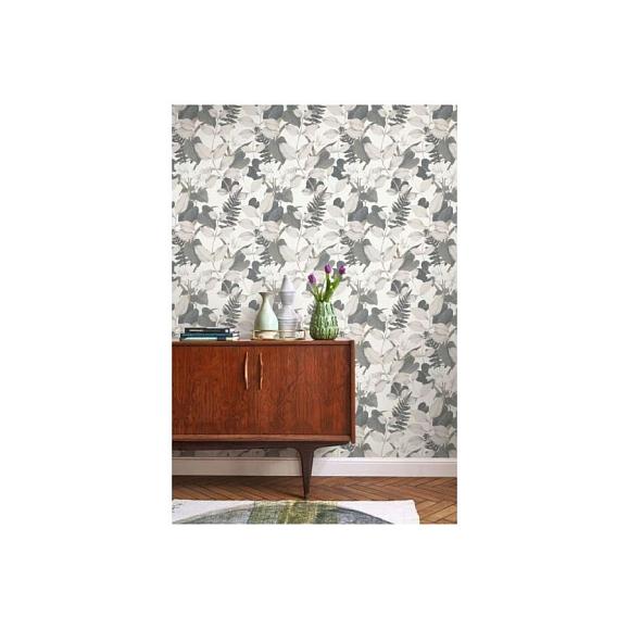 Обои Casadeco 200266666 Royal Lily Bleu cendre