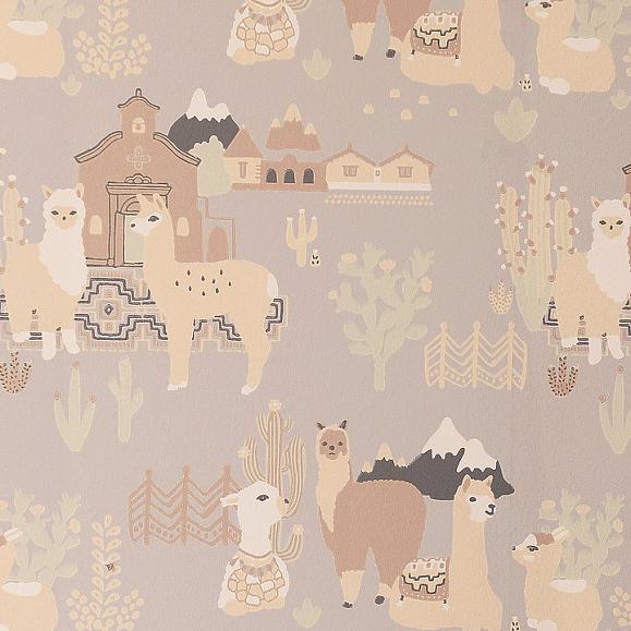 Обои Majvillan 143-01 Lama Village Soft Grey