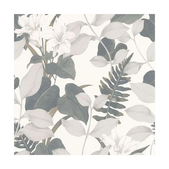 Обои Casadeco 200266666 Royal Lily Bleu cendre