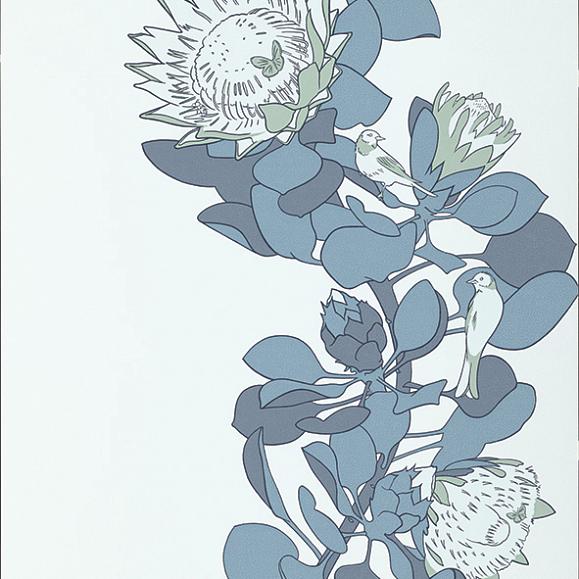 Обои Paint & Paper Library 0393PTBLUES Protea Trail Blue's Blue