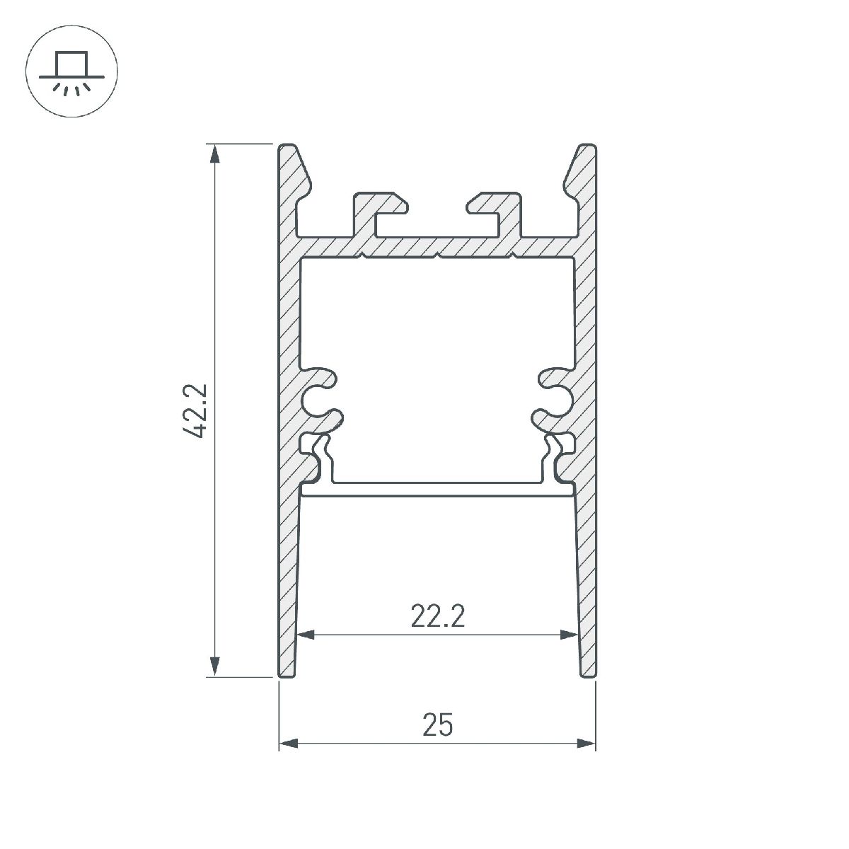 Профиль Arlight SL-COMFORT-2542-2000 BLACK 046934