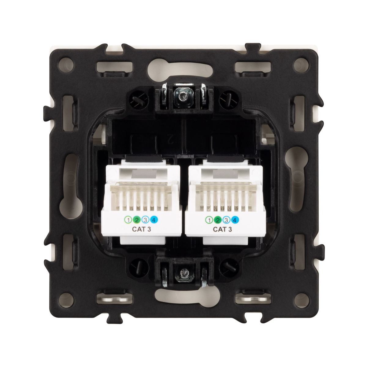 Розетка телефонная двойная софт-тач никель Arlight SCT-MTL2-SFPL-IS (2хRJ-11, 4C) 061890(1)