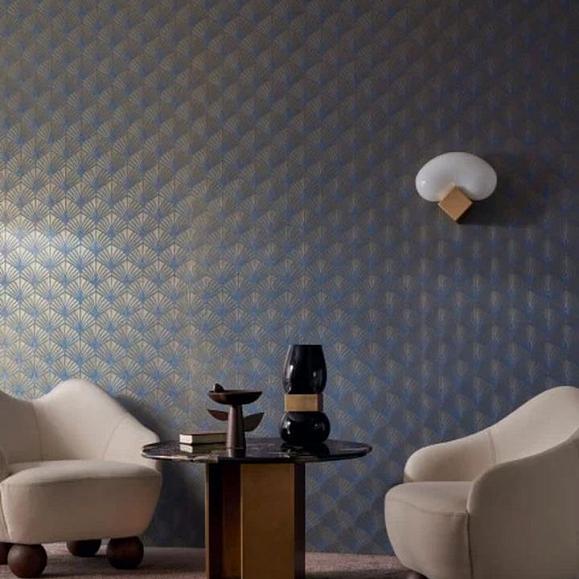 Обои Casamance 76651630 Nereides Bleu roi/doré