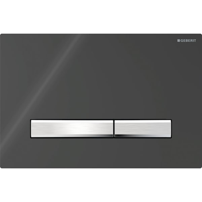 Geberit Sigma50 Клавиша для двойного смыва, квадратная, цвет: хром/черный