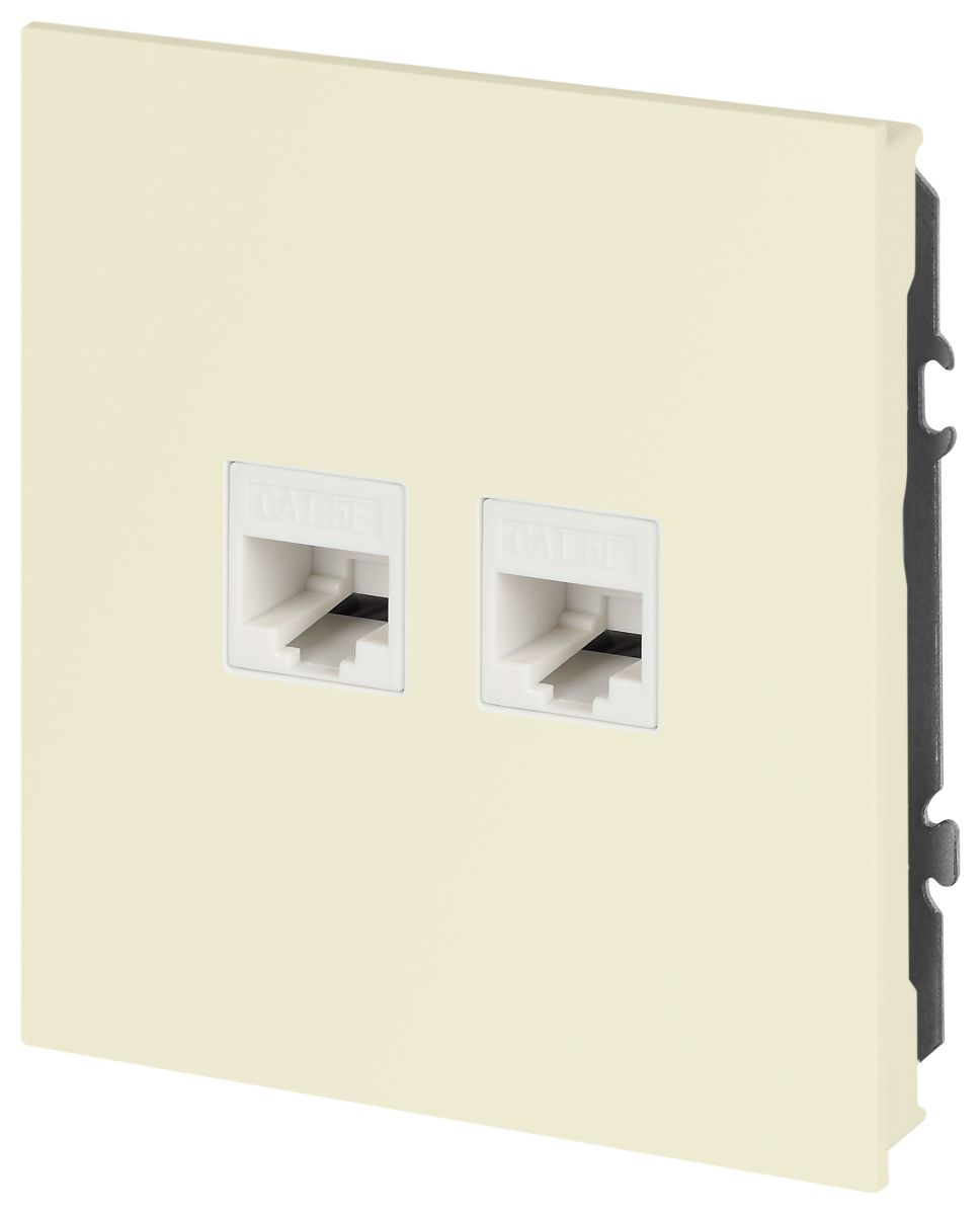Розетка Эра Arktik 16-3108-02 информационная двойная 2XRJ45 слоновая кость Б0070485