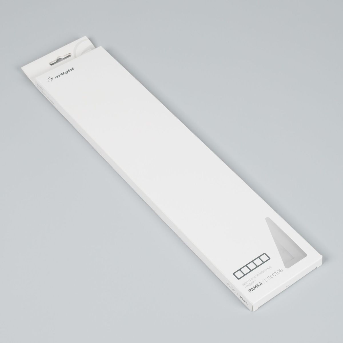Рамка на 5 постов стеклянная Arlight FRM-OMALI-GS-5-WH 049704
