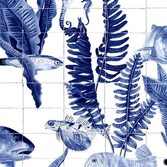 Обои Coordonne 9500024N Bank Of Fish Tiles