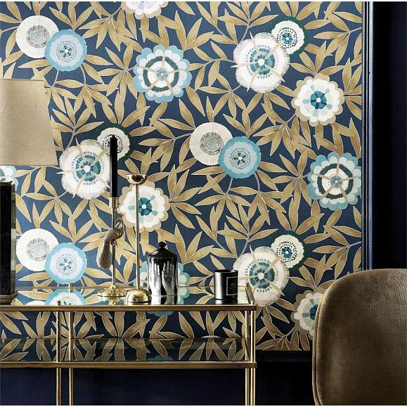 Обои Harlequin 112160 Komovi Midnight/Gold