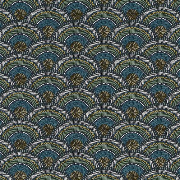 Обои Casamance 74821544 Otto Marine/Vert Mousse