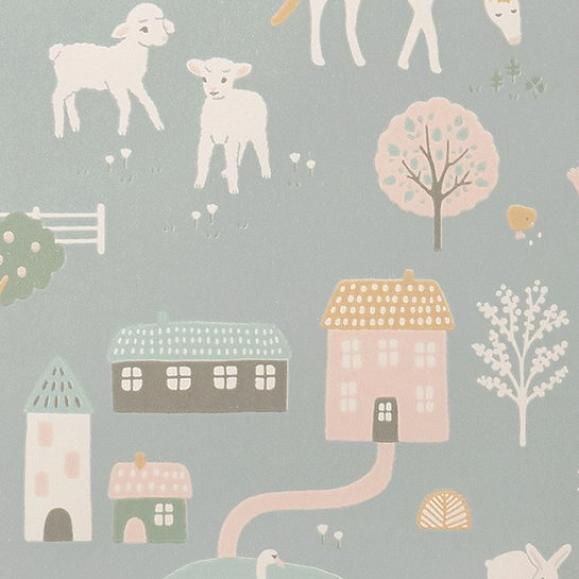 Обои Majvillan 127-02 My Farm Stone Blue