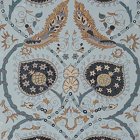Обои Thibaut T13214 Lewis Mineral Blue
