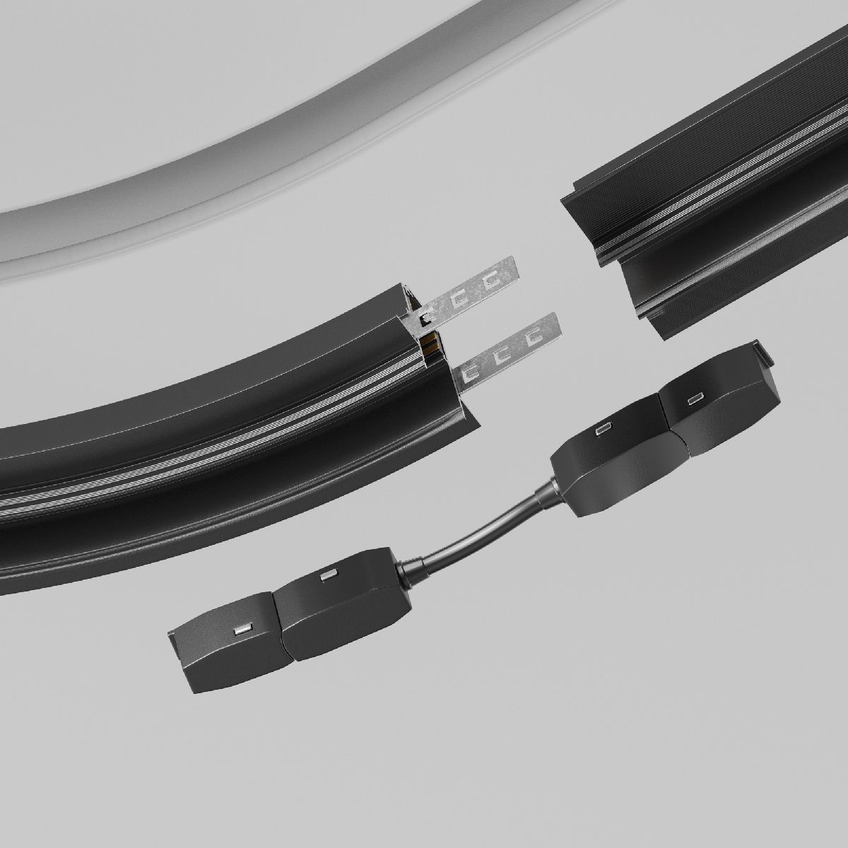 Коннектор для шинопровода Maytoni Magnetic track system Exility TRA034CS-B