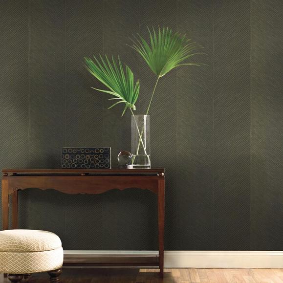 Обои York TC2696 Palm Chevron Black/Gold