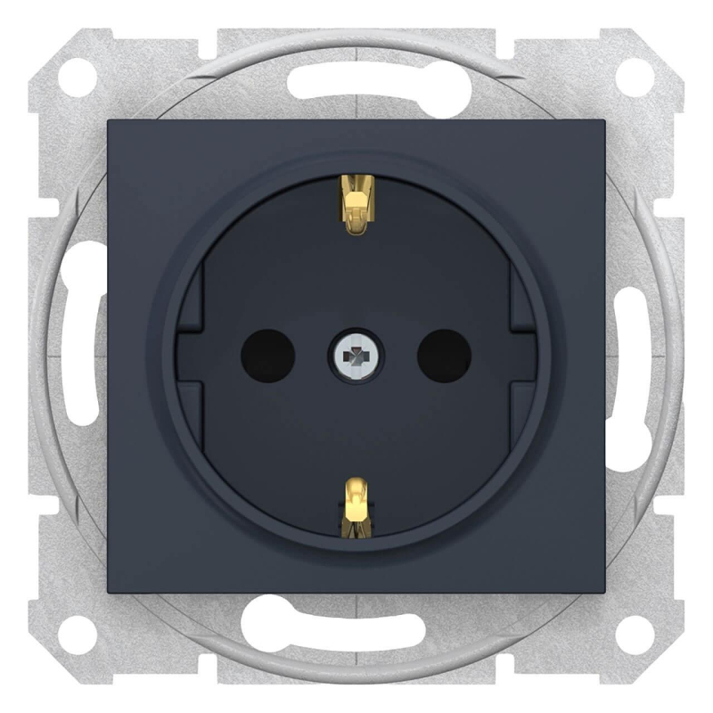 Розетка Schneider Electric Sedna с з/к со шторками 16A 250V SDN3001770