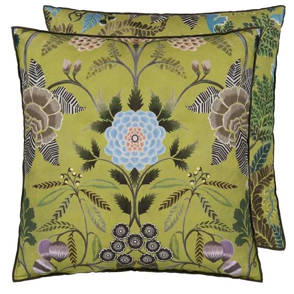 Подушка CCDG1454, Brocart Decoratif Velours, Moss, Designers Guild 55 x 55см