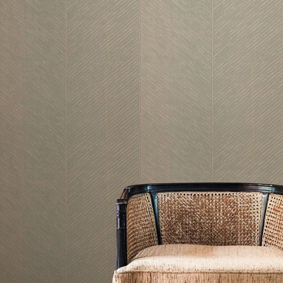 Обои York TC2699 Palm Chevron Dark Taupe/Gold