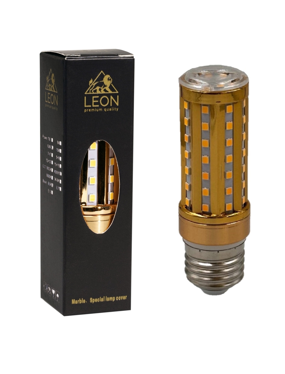 Светодиодная лампа LEON LE0770-12W-3000K-E27 GD