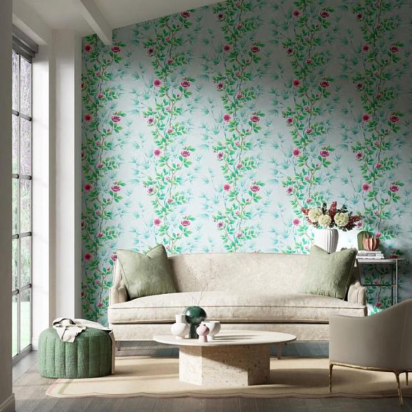 Обои Harlequin 112901 Lady Alford Sky/Magenta