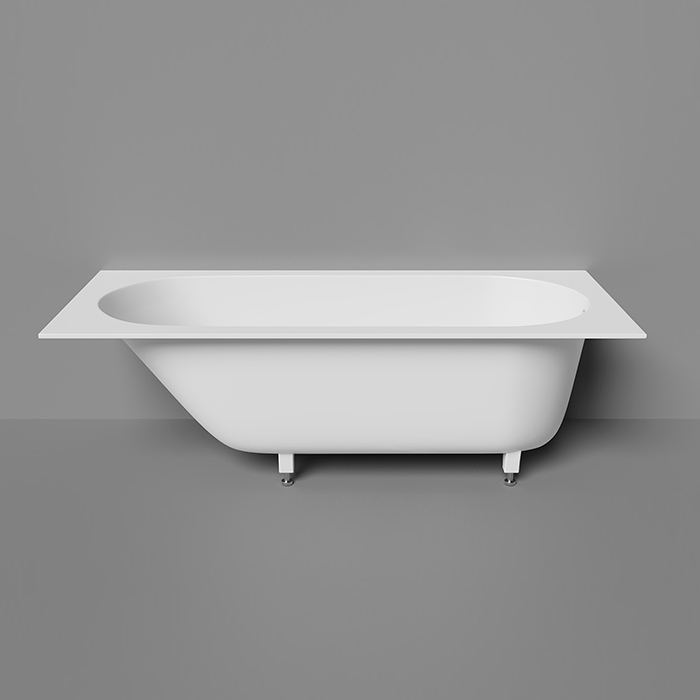 LOFO by Salini Ванна встраиваемая 180х80см, овальная чаша, материал: Solid Surface, цвет: белый матовый