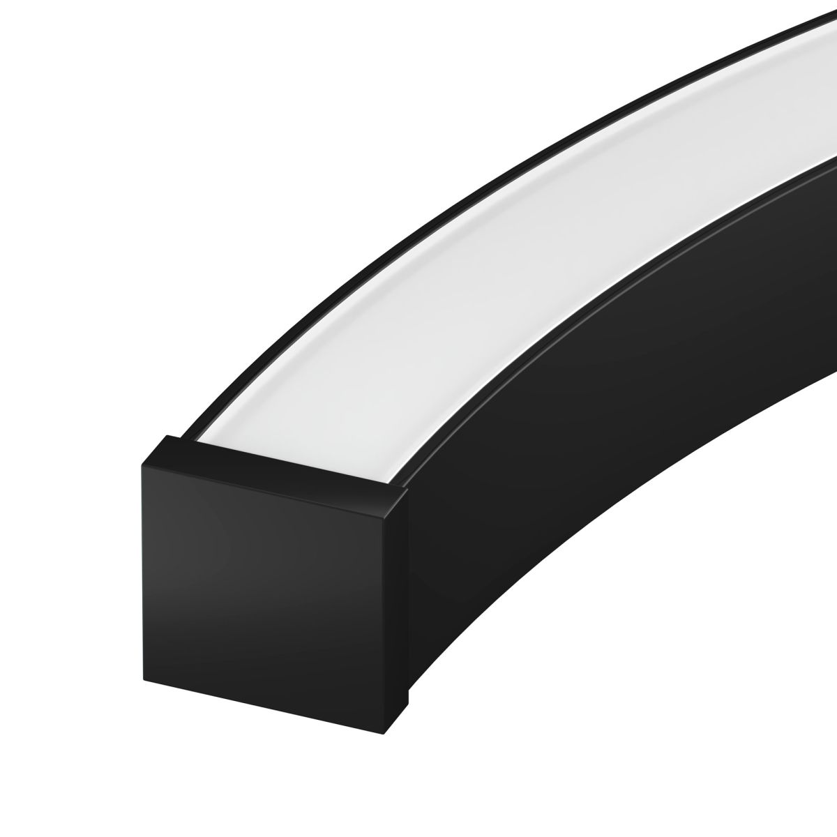 Профиль Arlight LINE-3535-BENT-SIDE-2000 ANOD BLACK (Алюминий) 066908